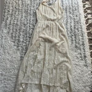 Off White high low lace dress